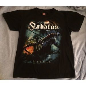 Sabaton Heroes Black T-Shirt Size Small